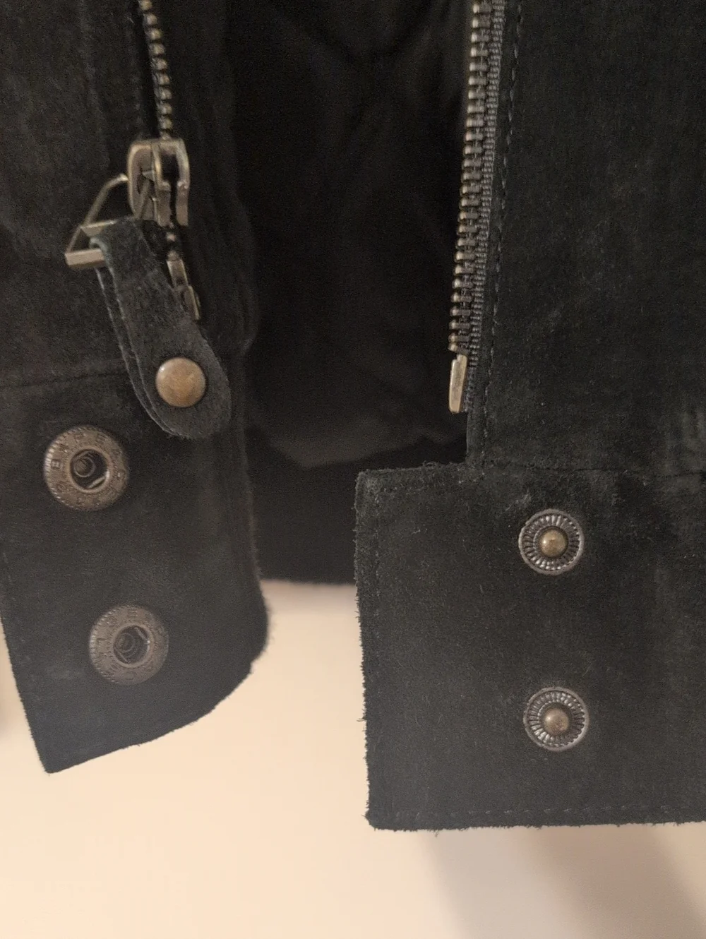 Vintage St. John's Bay Black Suede Leather Medium Bomber Jacket